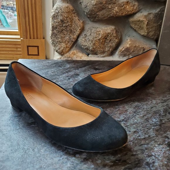 J. Crew Shoes - J. Crew Black Suede Flats Size 8.5